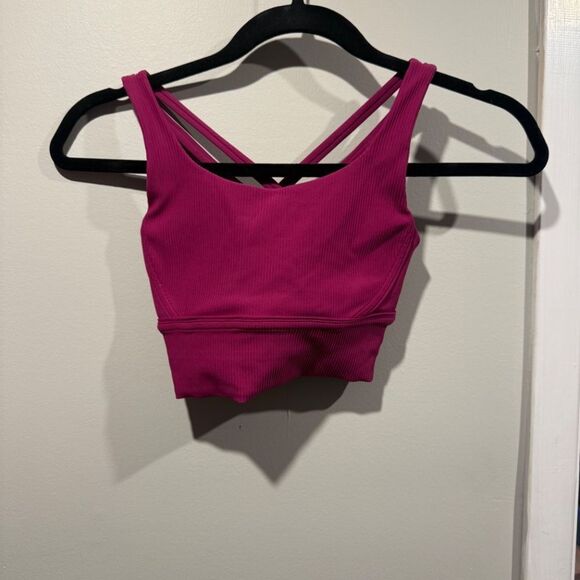 Lululemon Energy Longline Bra Ribbed Luxtreme - size 2 - Picture 1 of 4